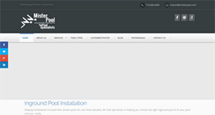 Desktop Screenshot of misterpool.com